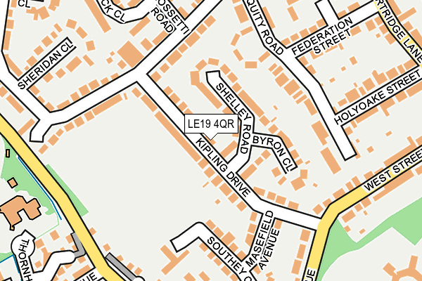 LE19 4QR map - OS OpenMap – Local (Ordnance Survey)