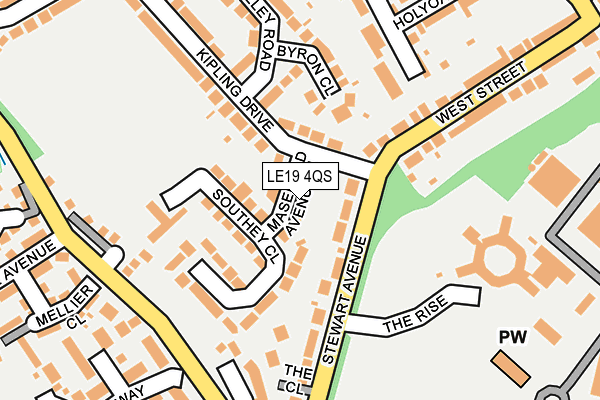 LE19 4QS map - OS OpenMap – Local (Ordnance Survey)