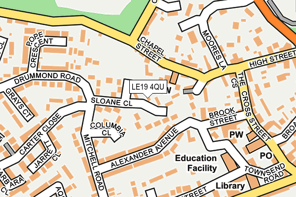 LE19 4QU map - OS OpenMap – Local (Ordnance Survey)