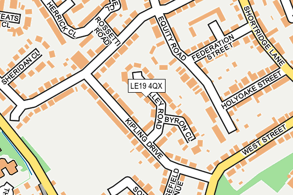 LE19 4QX map - OS OpenMap – Local (Ordnance Survey)