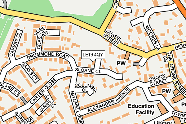 LE19 4QY map - OS OpenMap – Local (Ordnance Survey)