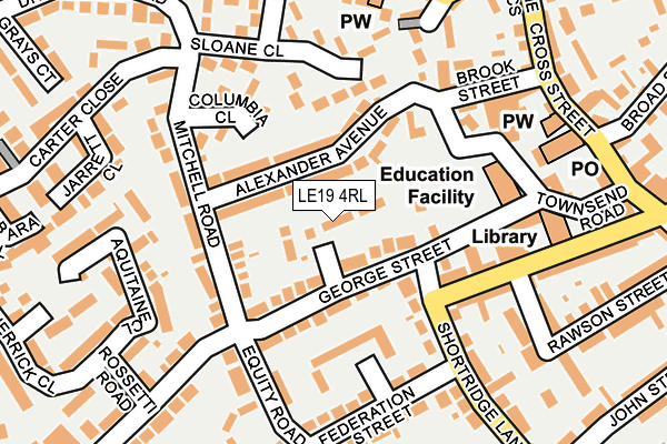 LE19 4RL map - OS OpenMap – Local (Ordnance Survey)