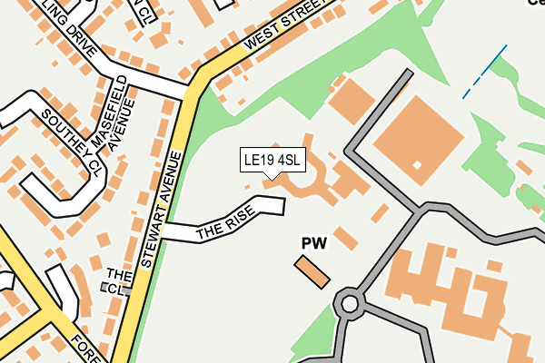 LE19 4SL map - OS OpenMap – Local (Ordnance Survey)