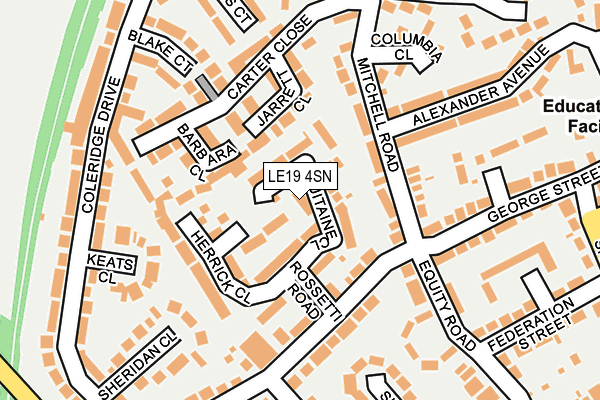 LE19 4SN map - OS OpenMap – Local (Ordnance Survey)