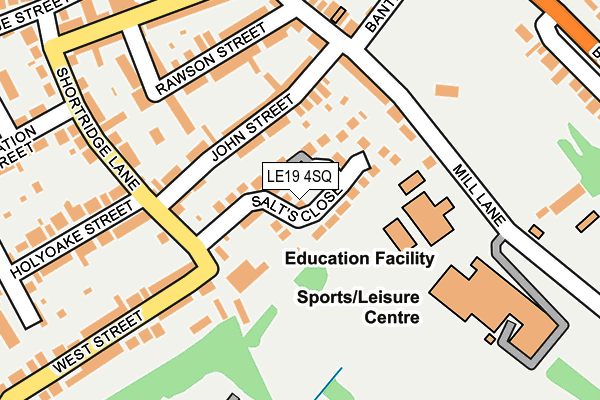 LE19 4SQ map - OS OpenMap – Local (Ordnance Survey)