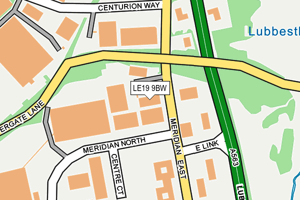 LE19 9BW map - OS OpenMap – Local (Ordnance Survey)