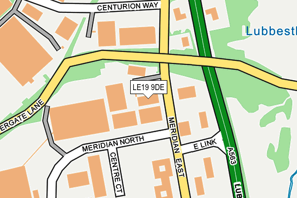 LE19 9DE map - OS OpenMap – Local (Ordnance Survey)