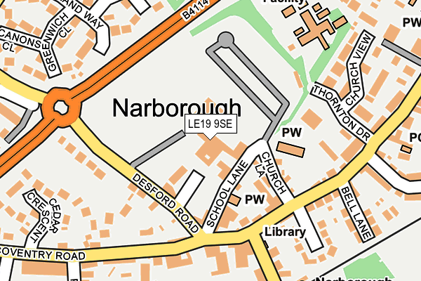 LE19 9SE map - OS OpenMap – Local (Ordnance Survey)