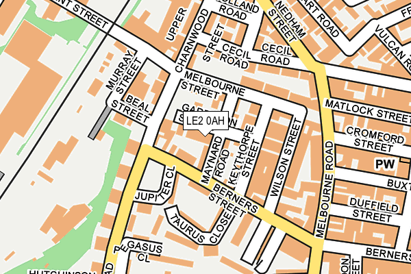 LE2 0AH map - OS OpenMap – Local (Ordnance Survey)