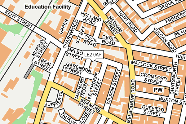 LE2 0AP map - OS OpenMap – Local (Ordnance Survey)