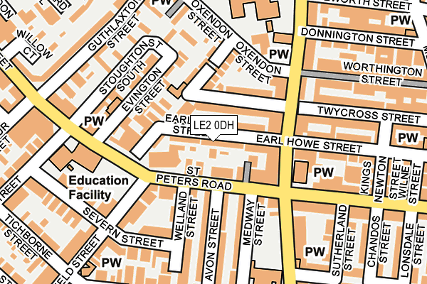 LE2 0DH map - OS OpenMap – Local (Ordnance Survey)