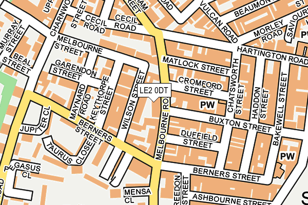 LE2 0DT map - OS OpenMap – Local (Ordnance Survey)