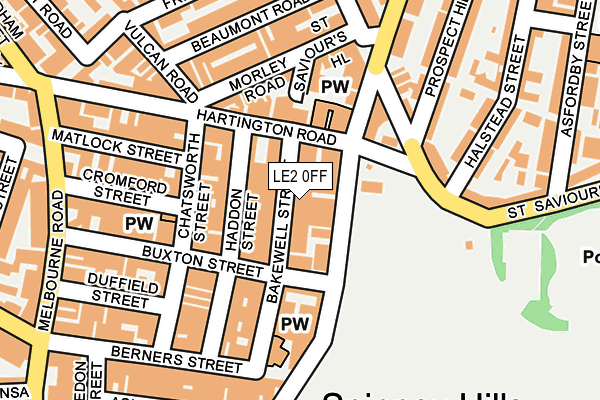 LE2 0FF map - OS OpenMap – Local (Ordnance Survey)