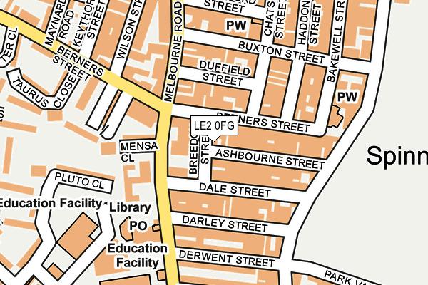 LE2 0FG map - OS OpenMap – Local (Ordnance Survey)