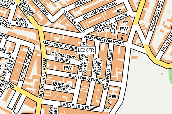 LE2 0FR map - OS OpenMap – Local (Ordnance Survey)