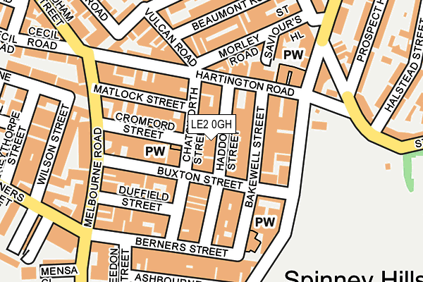 LE2 0GH map - OS OpenMap – Local (Ordnance Survey)