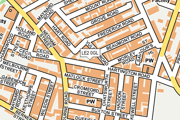 LE2 0GL map - OS OpenMap – Local (Ordnance Survey)