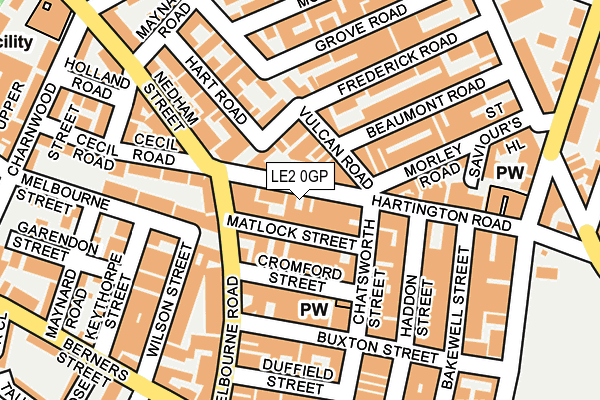 LE2 0GP map - OS OpenMap – Local (Ordnance Survey)