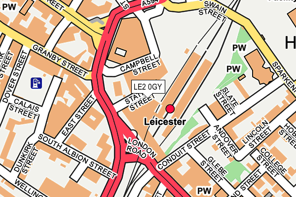 LE2 0GY map - OS OpenMap – Local (Ordnance Survey)