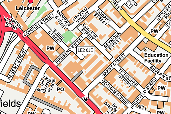 LE2 0JE map - OS OpenMap – Local (Ordnance Survey)