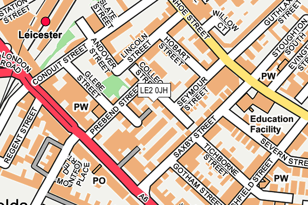 LE2 0JH map - OS OpenMap – Local (Ordnance Survey)