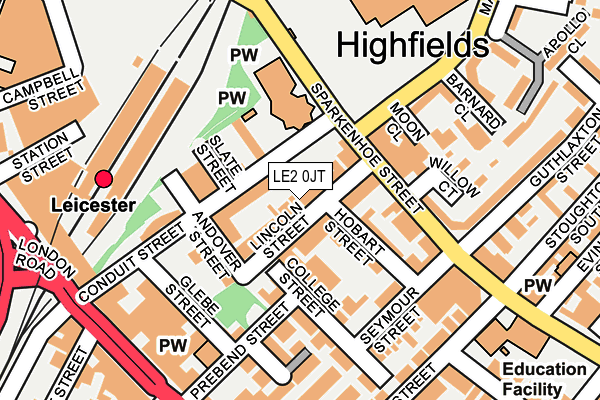 LE2 0JT map - OS OpenMap – Local (Ordnance Survey)