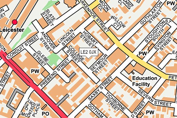 LE2 0JX map - OS OpenMap – Local (Ordnance Survey)