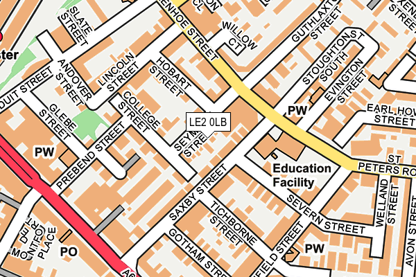 LE2 0LB map - OS OpenMap – Local (Ordnance Survey)