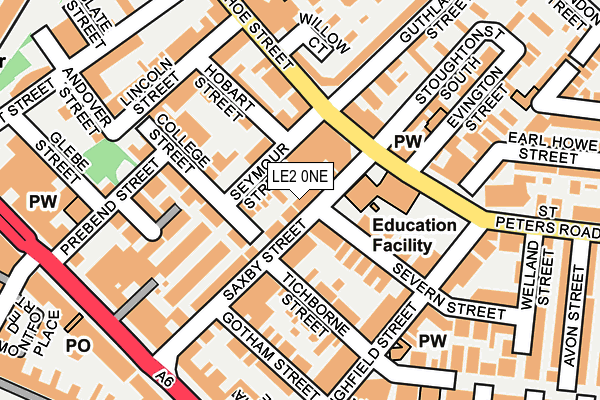 LE2 0NE map - OS OpenMap – Local (Ordnance Survey)