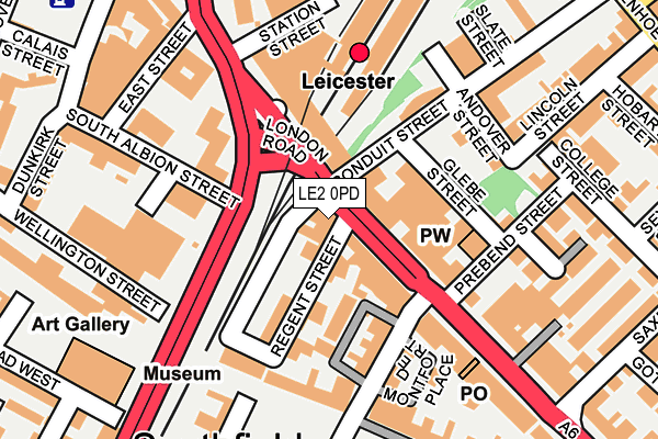 LE2 0PD map - OS OpenMap – Local (Ordnance Survey)