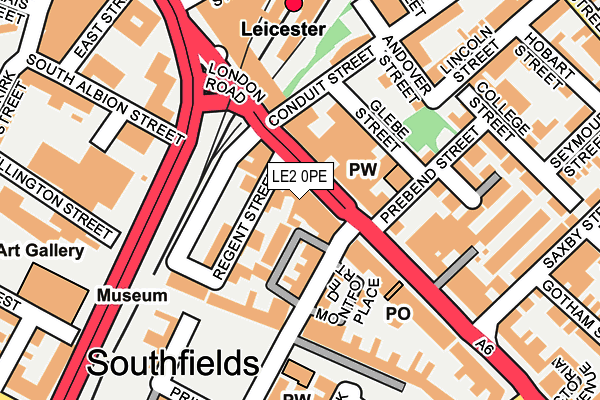 LE2 0PE map - OS OpenMap – Local (Ordnance Survey)