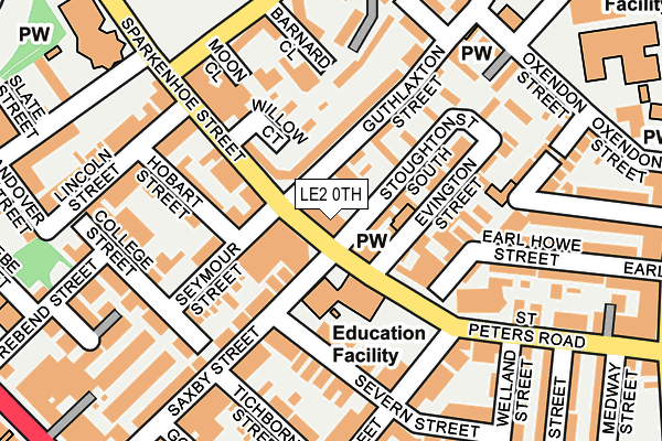 LE2 0TH map - OS OpenMap – Local (Ordnance Survey)
