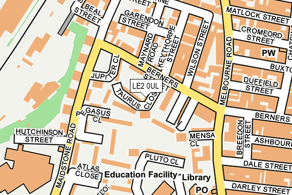 LE2 0UL map - OS OpenMap – Local (Ordnance Survey)