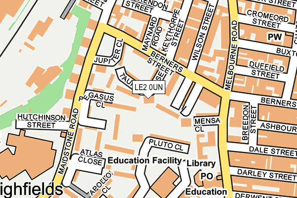 LE2 0UN map - OS OpenMap – Local (Ordnance Survey)