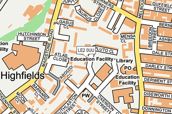 LE2 0UU map - OS OpenMap – Local (Ordnance Survey)