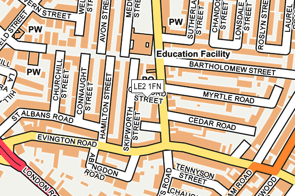LE2 1FN map - OS OpenMap – Local (Ordnance Survey)