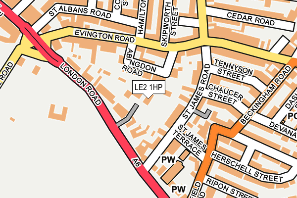 LE2 1HP map - OS OpenMap – Local (Ordnance Survey)