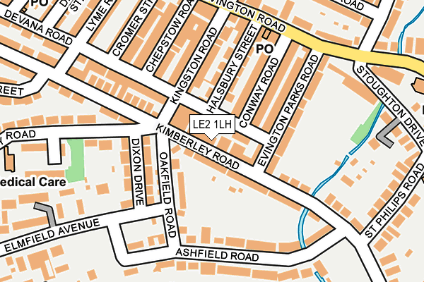 LE2 1LH map - OS OpenMap – Local (Ordnance Survey)