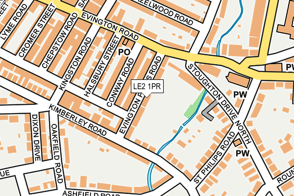 LE2 1PR map - OS OpenMap – Local (Ordnance Survey)