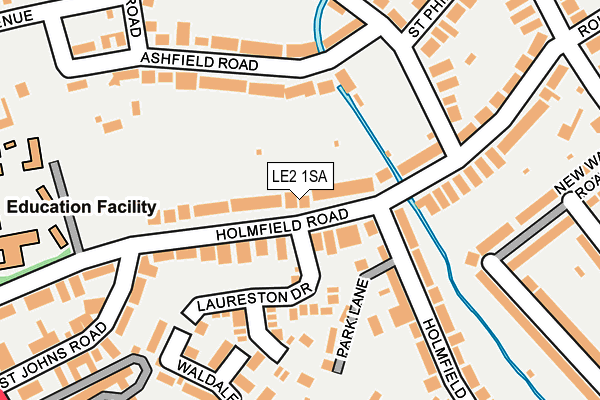 LE2 1SA map - OS OpenMap – Local (Ordnance Survey)