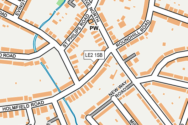 LE2 1SB map - OS OpenMap – Local (Ordnance Survey)