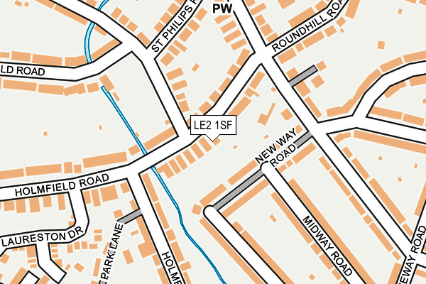 LE2 1SF map - OS OpenMap – Local (Ordnance Survey)