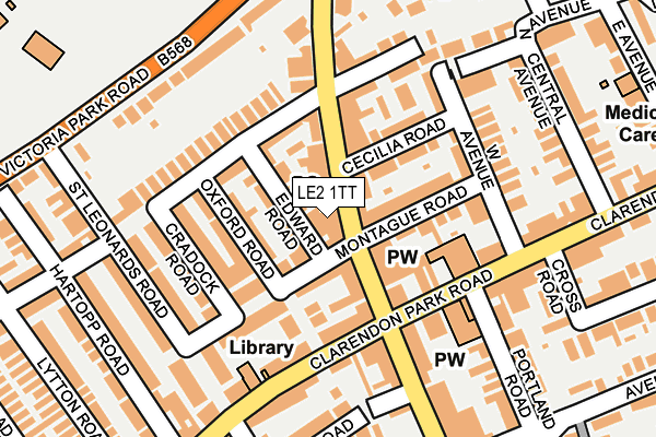 LE2 1TT map - OS OpenMap – Local (Ordnance Survey)