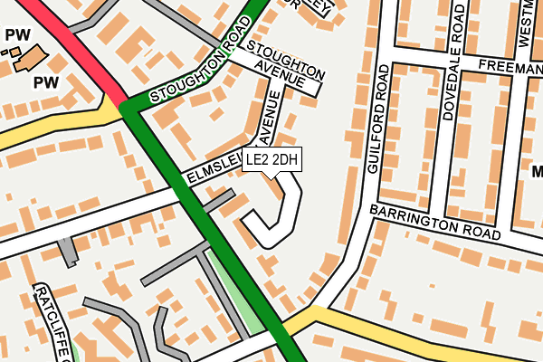 LE2 2DH map - OS OpenMap – Local (Ordnance Survey)
