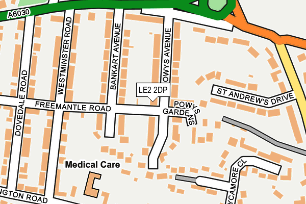 LE2 2DP map - OS OpenMap – Local (Ordnance Survey)