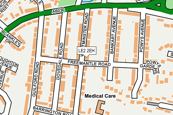 LE2 2EH map - OS OpenMap – Local (Ordnance Survey)