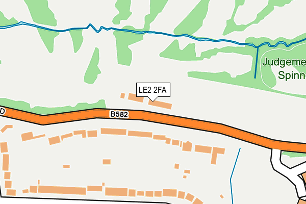 LE2 2FA map - OS OpenMap – Local (Ordnance Survey)