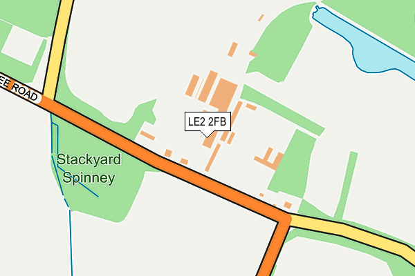 LE2 2FB map - OS OpenMap – Local (Ordnance Survey)