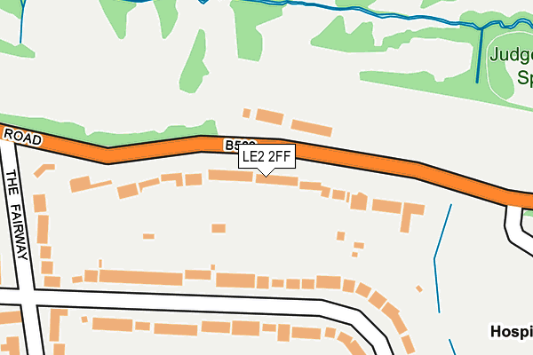 LE2 2FF map - OS OpenMap – Local (Ordnance Survey)
