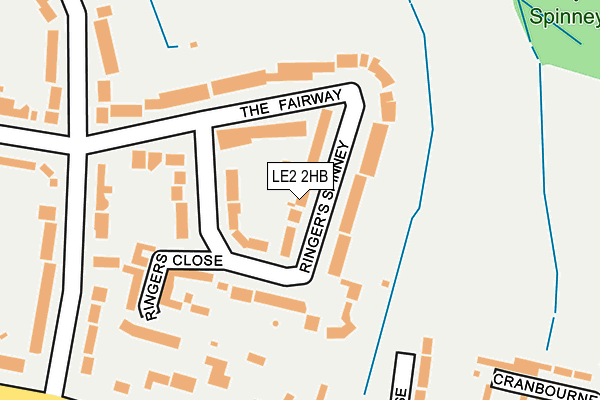 LE2 2HB map - OS OpenMap – Local (Ordnance Survey)